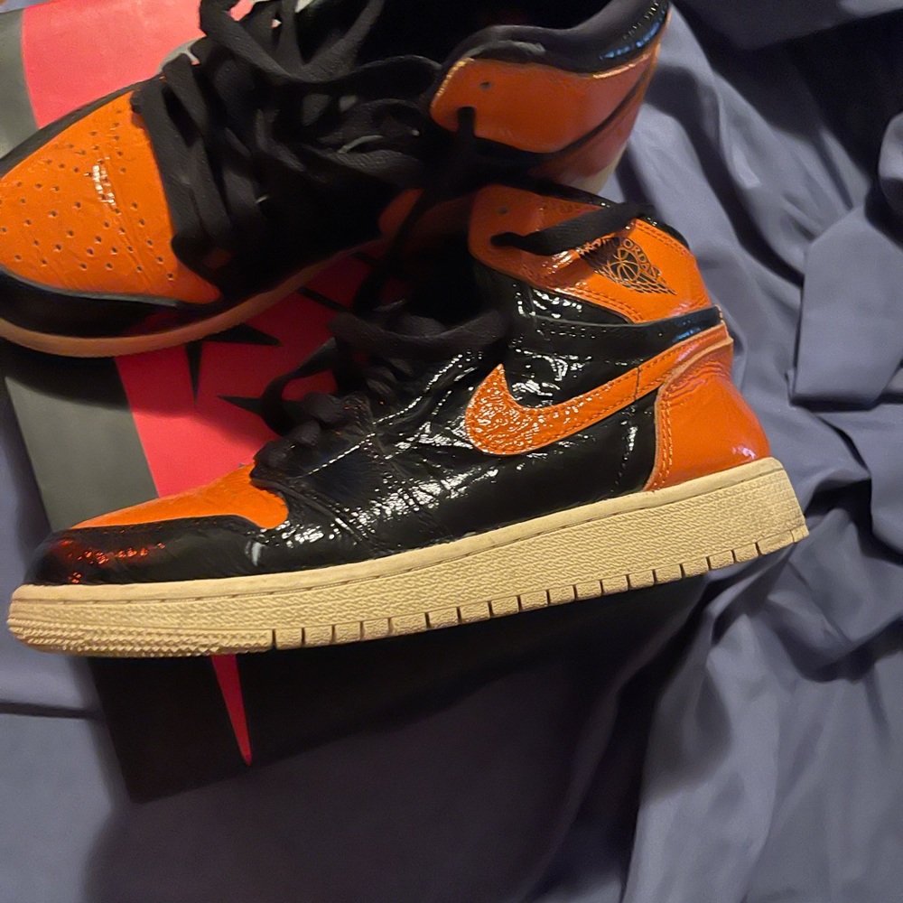 Black and orange retro Jordan’s